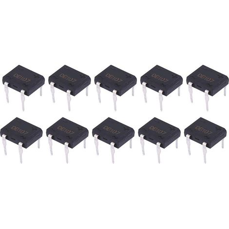 Ej.Life 10Pcs 1A 1000V DB107 Brückengleichrichter, für Haushaltsgeräte Industrielle elektronische Schaltung
