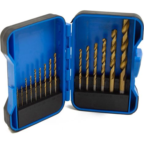 15pc HSS Drill Bit Set High Speed Steel for Metal & General Use Wolf Trade (1/3)