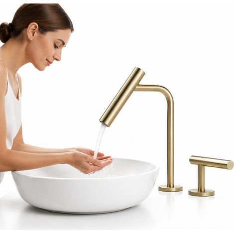 Rotierendes Waschbecken, eingebettet in den Duschraum mit brossierter Oberfläche für kalte und kalte Bäder, getrennte Doppelinstallation für den Badraum Alovez