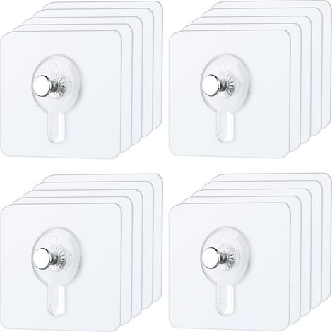 20 Pack No Drilling Adhesive Picture Hooks, Wall Mounted Picture Frame Hooks, Adhesive Picture Frame Hooks for Hanging Picture Frames, Photos, Pictures (20)