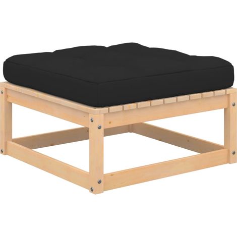 Maison Exclusive - Garten-Fußhocker mit Kissen 2 Stk. Massivholz