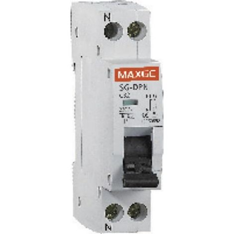 Interrupteur automatique 1P+N 10A, protection contre les surcharges et les courts-circuits, idéal pour les installations électriques sûres.
