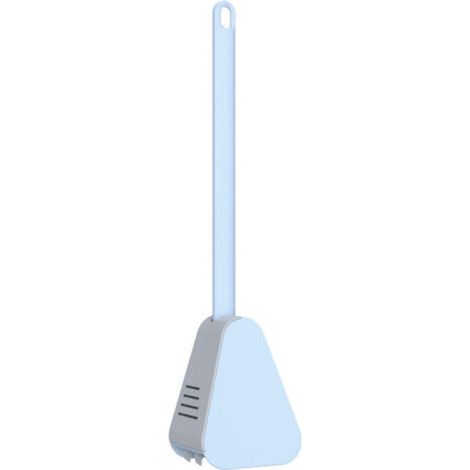 Manche Long Brosse Toilette Golf, Brosse et Support en Silicone à 360 Degrés, Brosse Nettoyante Flexible(Bleu) (1/4)