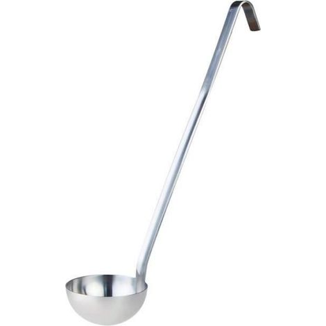 Louche - Acier Inoxydable 18-10 - Diamètre 8 Cm - Longueur Manche 34 Cm - Capacité 0 12 L - Compatible Lave Vaisselle