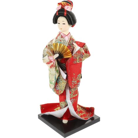 Handgefertigte Japanische Geisha Kimono Puppe sur le côté et l'art léger respectueux de (1/5)