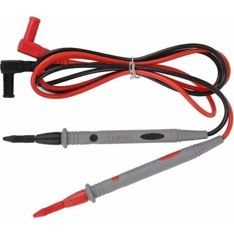 2 Pièces ac/Dc 1000 V Silicone Multimètre Fils de Test Sonde Test Stylo Électricien Testeur 20a audacieux Fil de Cuivre Noyau,Autres outils à main et accessoires-Crezuo (1/4)