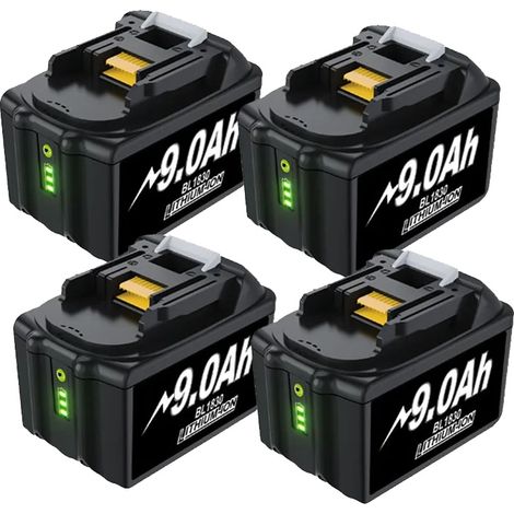 Batterie Rechargeable, 18V, Capacité 9000mAh, 9AH-4PCS (1/2)