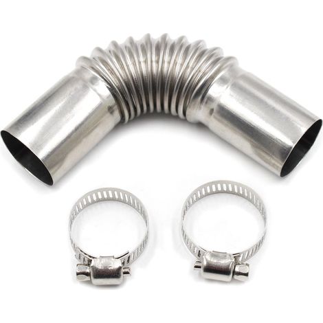Connecteur pour chauffage de stationnement, diamètre intérieur 25 mm, compatible avec tuyau d'échappement de 24 mm pour chauffages diesel Webasto. (1/5)