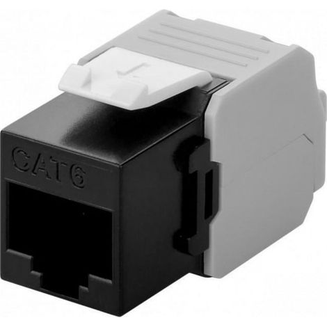 INTELLINET Frutto Keystone RJ45 UTP Cat. 6 Nero Toolfree (1/2)