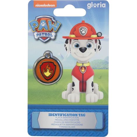 Plaque d'identification pour collier The Paw Patrol Marshall Taille M