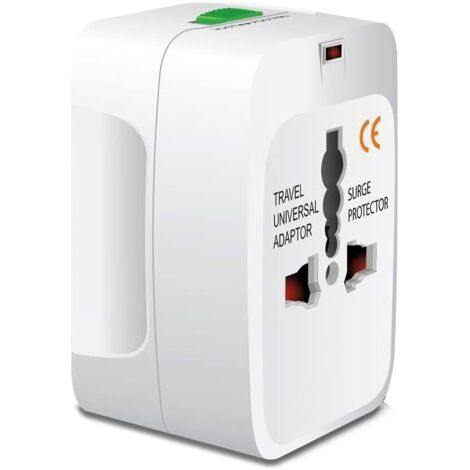 Adattatore universale per prese elettriche, adattatore da viaggio universale, adattatore internazionale per Francia, Regno Unito, Stati Uniti, Canada, Australia e altri paesi, caricabatterie da viaggi (1/4)