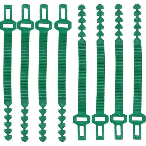 Attaches Végétales,8pcs Réglables Attaches Torsadées 25CM Attache Plante en Plastique Réglable Bretelles Ajustables pour Arbres Liens pour Plantes De Jardin Interlock (1/5)