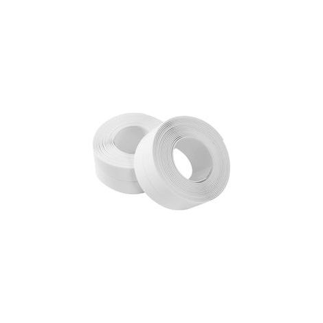320x2.2CM Bande de douche bande D'étanchéité Joint de douche Salle de bains joint silicone blan Ruban de masquage baignoire PE auto-adhésive cuisine Coin calfeutrage (1/5)