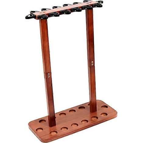 Support de rangement vertical pour cannes à pêche en bois massif à 8 emplacements, idéal pour la maison, le garage, le chalet ou le bateau. (1/5)