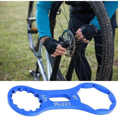 Outil de démontage de fourche avant de vélo, amortisseur, clé à fourche avant de vélo multifonction et pratique (1/4)
