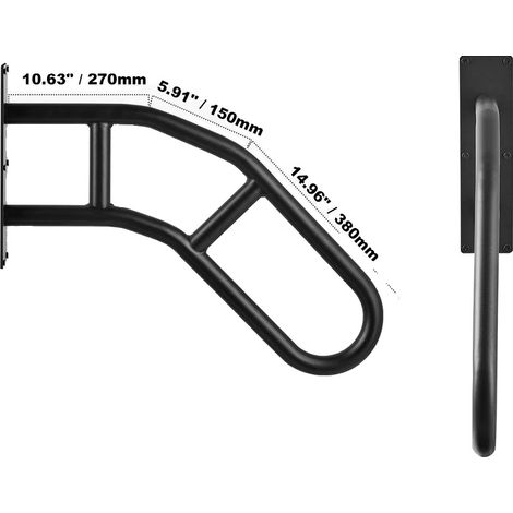 Rampe, Fixée au Mur, Design en U, 32in 1pcs (1/2)
