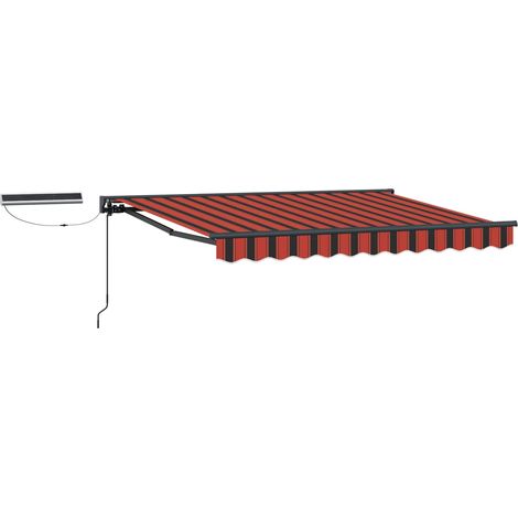 Toldo Retráctil Eléctrico Naranja, Negro, Antracita 3 x 2,5 m