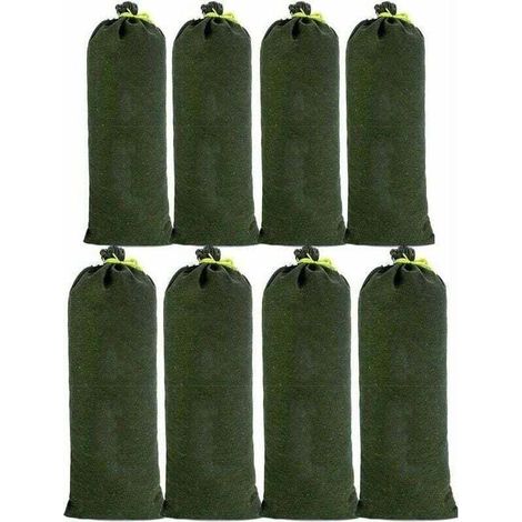 8pcs Sac a Sable en Toile Boudin Anti Inondation Contre Sable Inondation Les Modèles Améliorés ne se Fanent pas pour Drainage pour Garage Magasin Ecole Gare Bâtiment Usine Entrep 3070cm