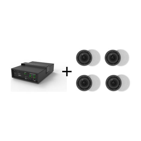 Set audio Vivolink composto da subwoofer da 8" 50W e 4 altoparlanti da soffitto. (1/5)