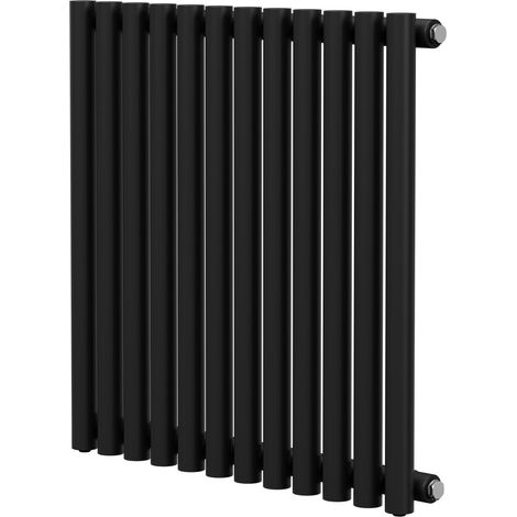 Wholesale Domestic Sinclair Colore Matt Black 600mm x 595mm Horizontal Single Panel Radiator (1/5)