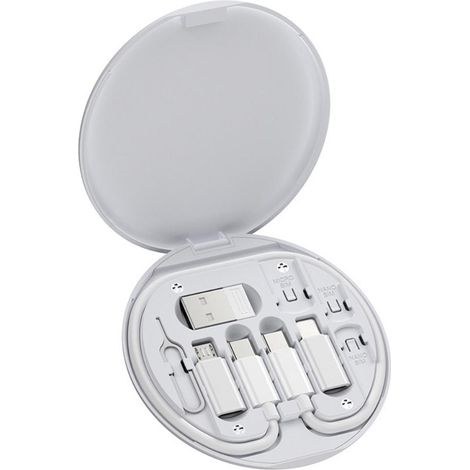 Étui de rangement pour câble adaptateur portable, chargeur multifonction avec convertisseur de transfert de données, outil de voyage professionnel (1/5)