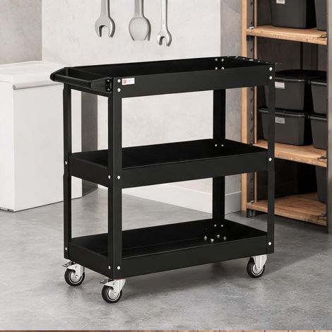 Boîte à outils coloris noir en acier 83 x 35,3 x 76 cm (1/5)