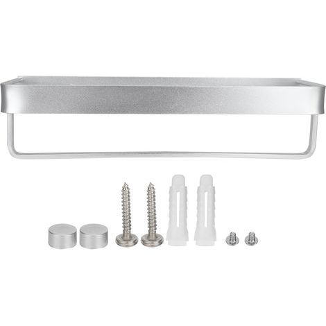Support de rangement mural, étagère de douche, support multifonctionnel pour cuisine et salle de bain (40cm avec Rail) (1/5)