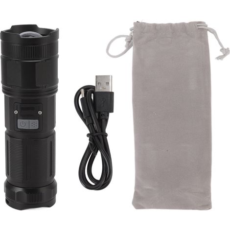 Wiederaufladbare LED-Taschenlampe mit 3500 Lumen, leistungsstarkem Zoom und tragbar für den Einsatz im Freien (1/5)
