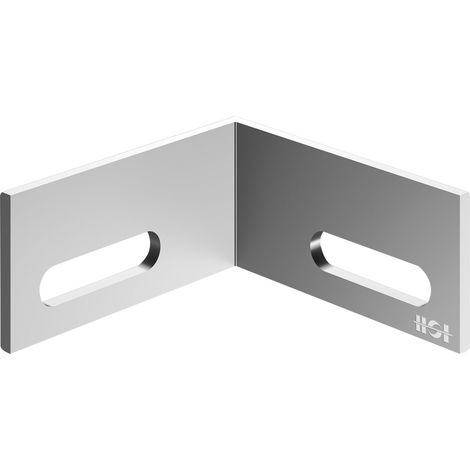 HSI Terra Systec Winkelverbinder inkl. Schrauben 4 x 4 cm - 10 Stück Aluminium pressblank