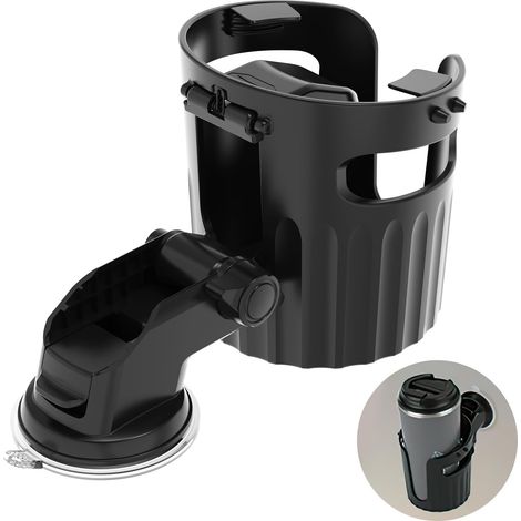 Porte-gobelet Voiture, Porte Gobelet avec Ventouse Porte Bouteille Voiture Anti-Spill en Plastique Réglables pour Auto Bateau Camping Car Kayak Camion Porte Brosse à Dents (1/5)