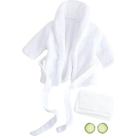 ensemble peignoir pour nouveau-né, peignoir pour bébé, serviette de bain pour bébé, accessoire concombre-38x25cm-White (1/3)