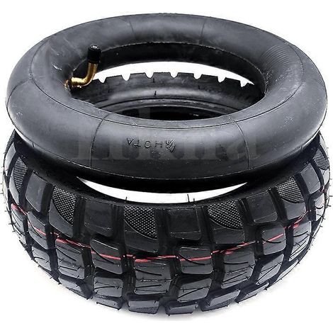 Pneu 255x80 avec chambre à air et pneu extérieur pour trottinette électrique 10X Dualtron KuGoo M4 Upgrade 10 pouces tout-terrain, angle de 90 degrés