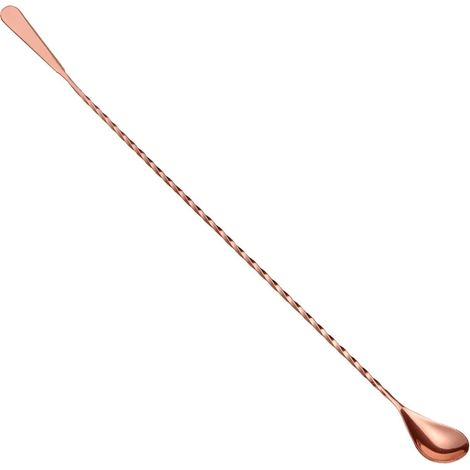 Cuillère de bar SPATULA Teardrop 45 cm avec spatule forme goutte d'eau couleur cuivre pour cocktails et long drinks