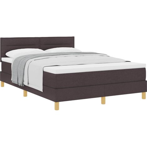 Maison Exclusive - Boxspringbett mit Kissen Dunkelbraun 140 x 200 (1/5)