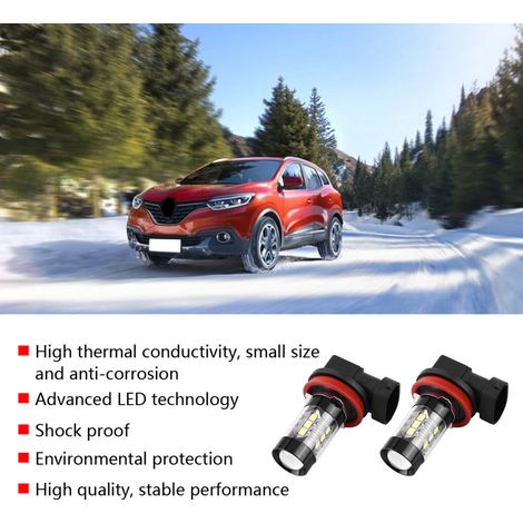 2 Pcs Ampoules LED Puissantes H11 H8 12V‑24V 80W pour Feux de Brouillard et Diurnes (1/5)