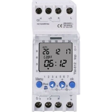TM612 industrial microprocessor timer with automatic shut-off, 220V (1/2)
