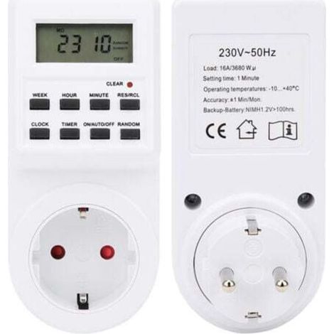 TM03 Presa elettrica con timer e display LCD --