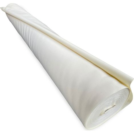 Tessuto Vertigo Tenda da Sole Impermeabile 100% – Poliestere H 150 cm, Venduto a Metro – Ideale per Esterni, Gazebo, Verande Panna unito (1/5)