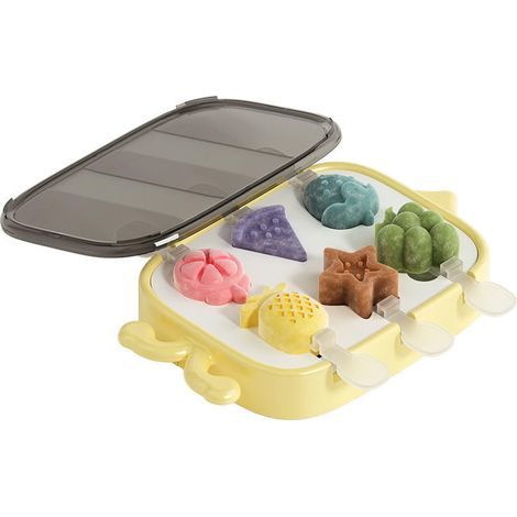 IJsvorm voor kinderen, 6 fruitvormen, citroengeel, 1 x kinderijsvorm (1/5)