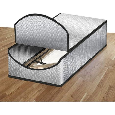 Housse Isolée pour Porte de Combles avec Fermeture Éclair – Couverture Thermique Rétractable pour Combles – 138 x 63,5 x 28 cm – A (1/4)