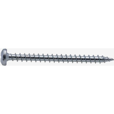 Vis agglo tête ronde PZ zinguée cruciforme Viswood 4x40 mm (lot de 10 vis)