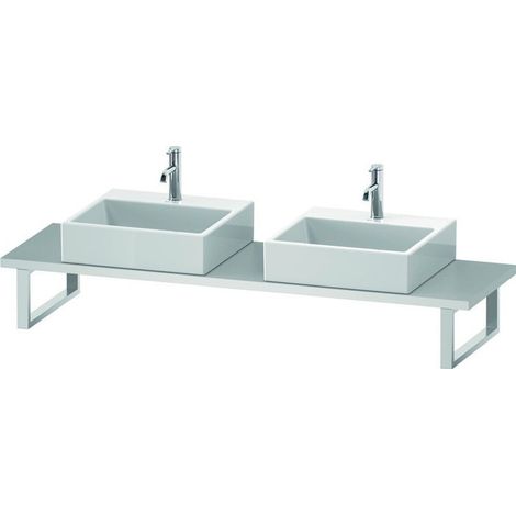 Console L-CUBE spessore 30 mm con 2 aperture 480 bianco opaco (1/4)