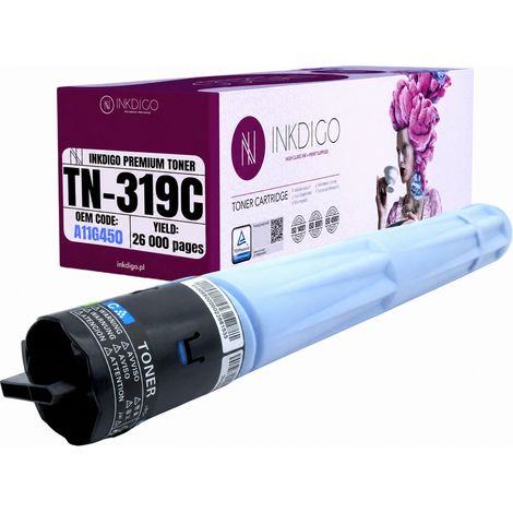 Inkdigo Toner TN319C kompatibel mit Konica Minolta Bizhub C360 TÜV-zertifiziert (1/4)