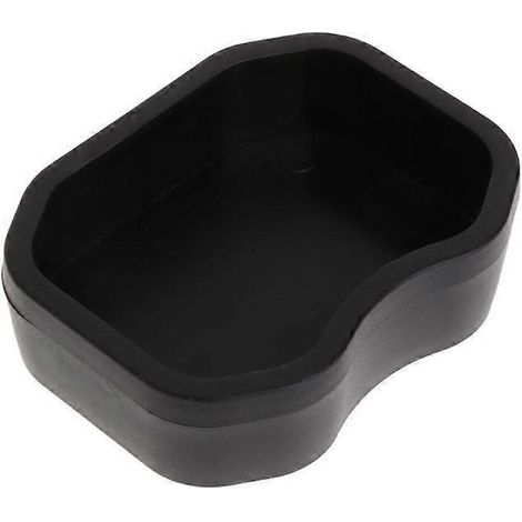 Bol en noir pour reptiles, gamelle d'eau et nourriture pour gecko, araignée, scorpion, caméléon, taille M, idéal pour terrarium. (1/4)
