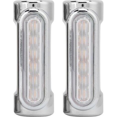 CFTGIW Universal-Chrom-Lichtleiste für Motorrad und Autobahn, 1,2 W, hohe Helligkeit, LED für 1,25 Zoll Durchmesser Antikollisionsrohr, 2 Stück.