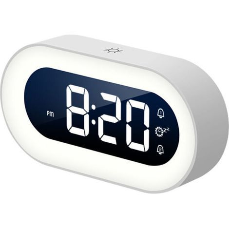 Réveil lumineux pour enfants garçons adolescentes double réveil 18 sonneries 12/24 heures Mode Snooze 5 réglages de volume (1/4)