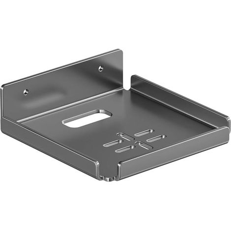 Soporte de pared de aleación de aluminio que no requiere perforación, adecuado para routers WiFi, proyectores, decodificadores, etc. (1/4)