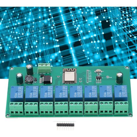 ESP8266 Achtkanal-WLAN-Relaismodul, ESP-12F Entwicklungsboard für die Sekundärentwicklung (1/5)