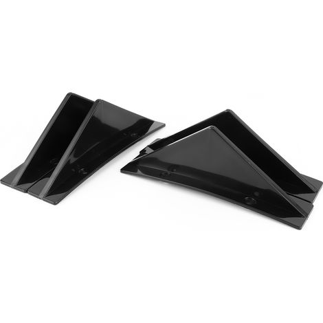 Universelle, glänzend schwarze Diffusorlippe aus Fiberglas für die Heckstoßstange, Haifischflossenspoiler mit Befestigungsschrauben, fahrzeugkompatibler Satz (1/5)