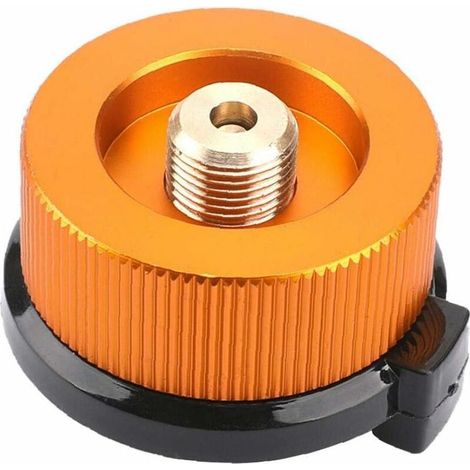 Adaptador de gas para estufa de camping, cabezal de conversión para cartucho de butano, adaptador de pistón de cartucho de gas de tornillo, equipo para exteriores (1/4)